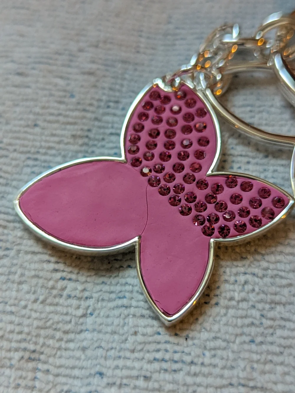 Playboy Pink Butterfly Keyring Charm